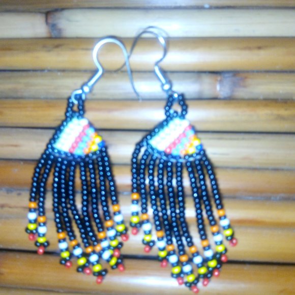Seed Bead Dangly Earrings - New - Picture 5 of 7
